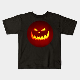 halloween pumpkin creepy smile Kids T-Shirt